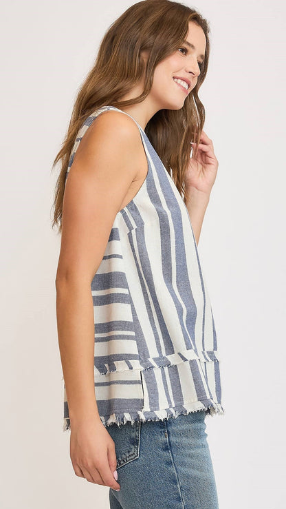 Umgee Striped Sleeveless Top