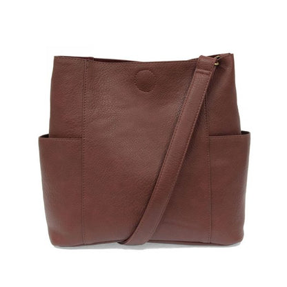 Joy Susan Vegan Leather Kayleigh Side Pocket Bucket Bag  - Multiple Colors