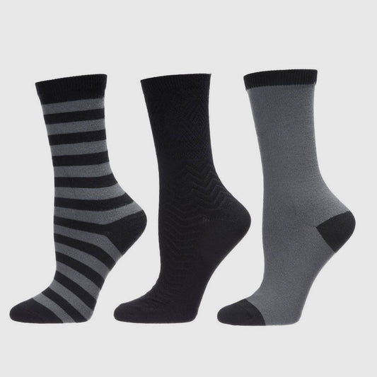 MeMoi Buttersoft Crew Socks 3 Pair Pack