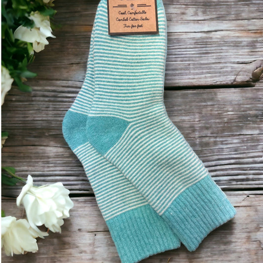 Jess & Lou Ribbed Socks with Stripes - Multiple Colors