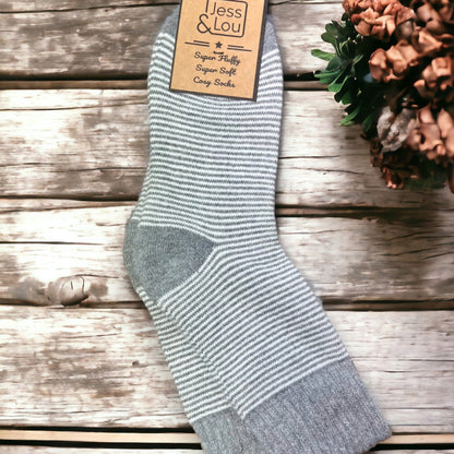 Jess & Lou Ribbed Socks with Stripes - Multiple Colors