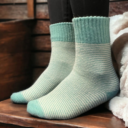 Jess & Lou Ribbed Socks with Stripes - Multiple Colors