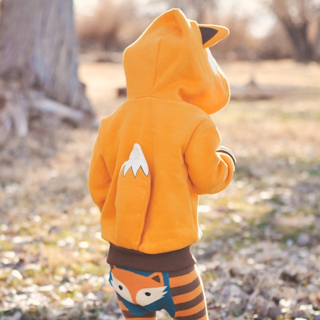 Doodle Pants Orange Woodland Fox 3D Hoodie