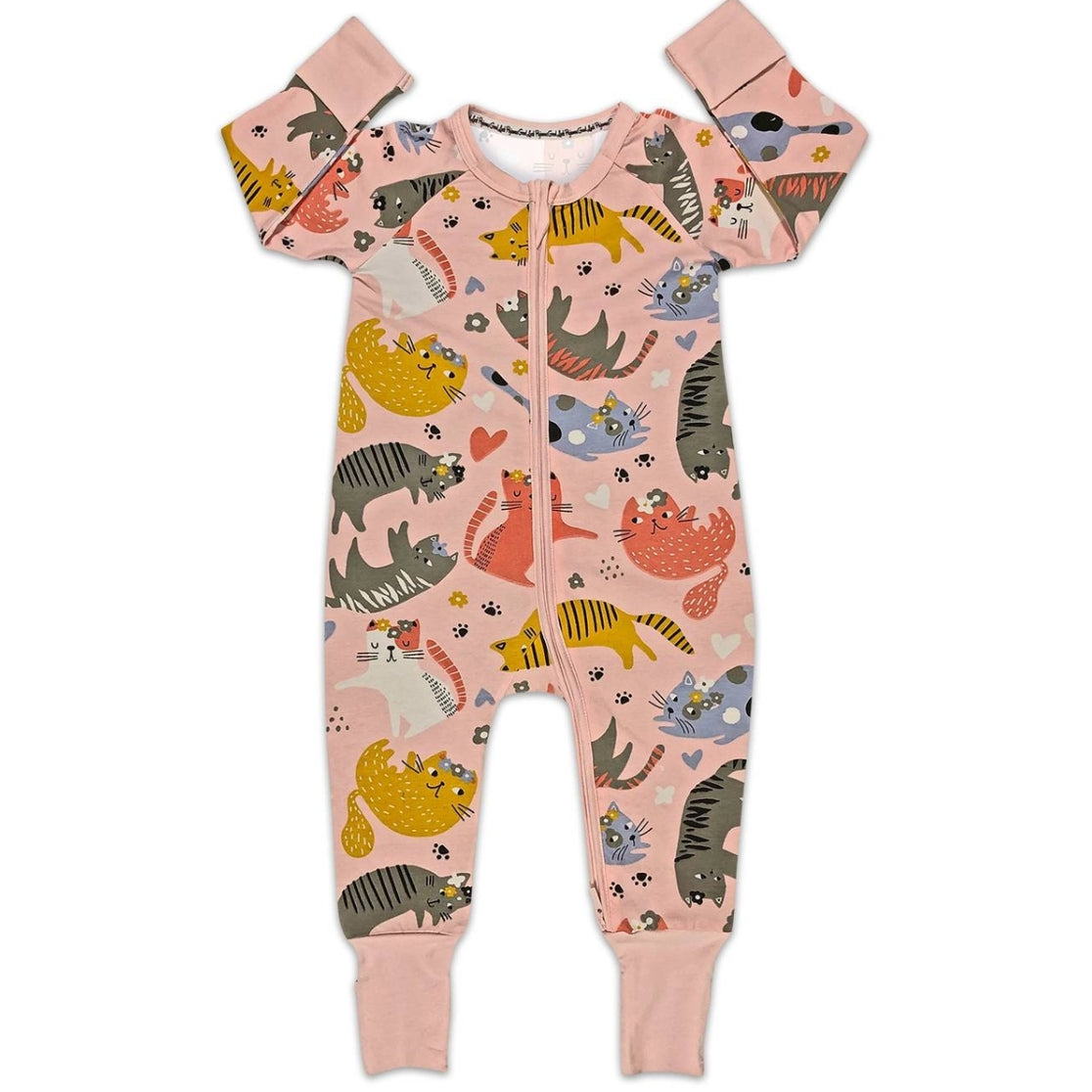 Good Luck Sock Baby Zipper Pajamas - Multiple Prints