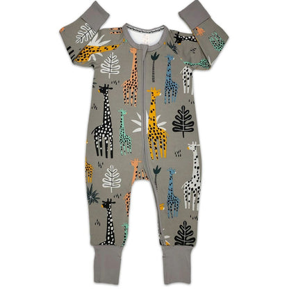 Good Luck Sock Baby Zipper Pajamas - Multiple Prints