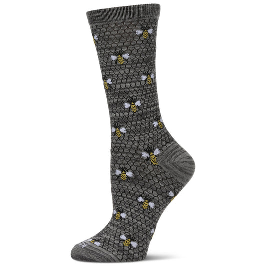 MeMoi Honey Bee Bamboo Blend Crew Socks