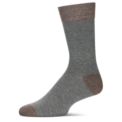 MeMoi Men's Fancy Heel Cashmere Blend Crew Socks - Multiple Colors