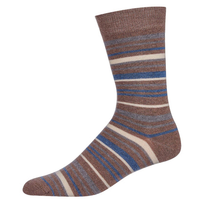 MeMoi Men's Slick Stripes Cashmere Crew Socks - Multiple Colors