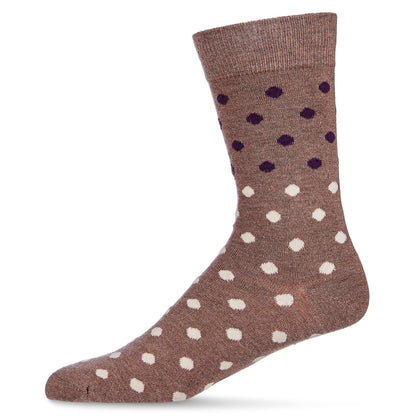 MeMoi Men's Two Tone Polka Dot Crew Socks - Multiple Colors