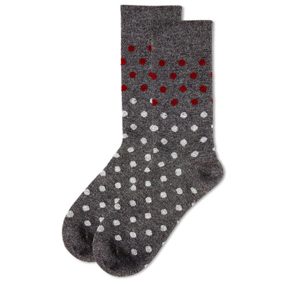 MeMoi Men's Two Tone Polka Dot Crew Socks - Multiple Colors