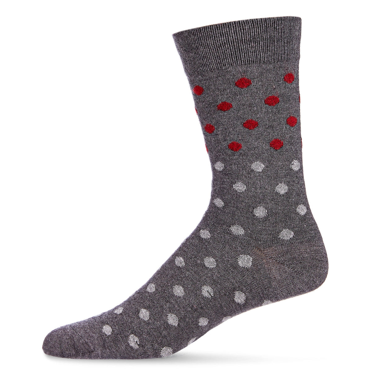 MeMoi Men's Two Tone Polka Dot Crew Socks - Multiple Colors