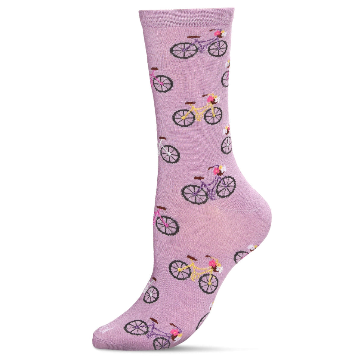 MeMoi Time to Ride Bicycles Bamboo Crew Socks - Multiple Colors