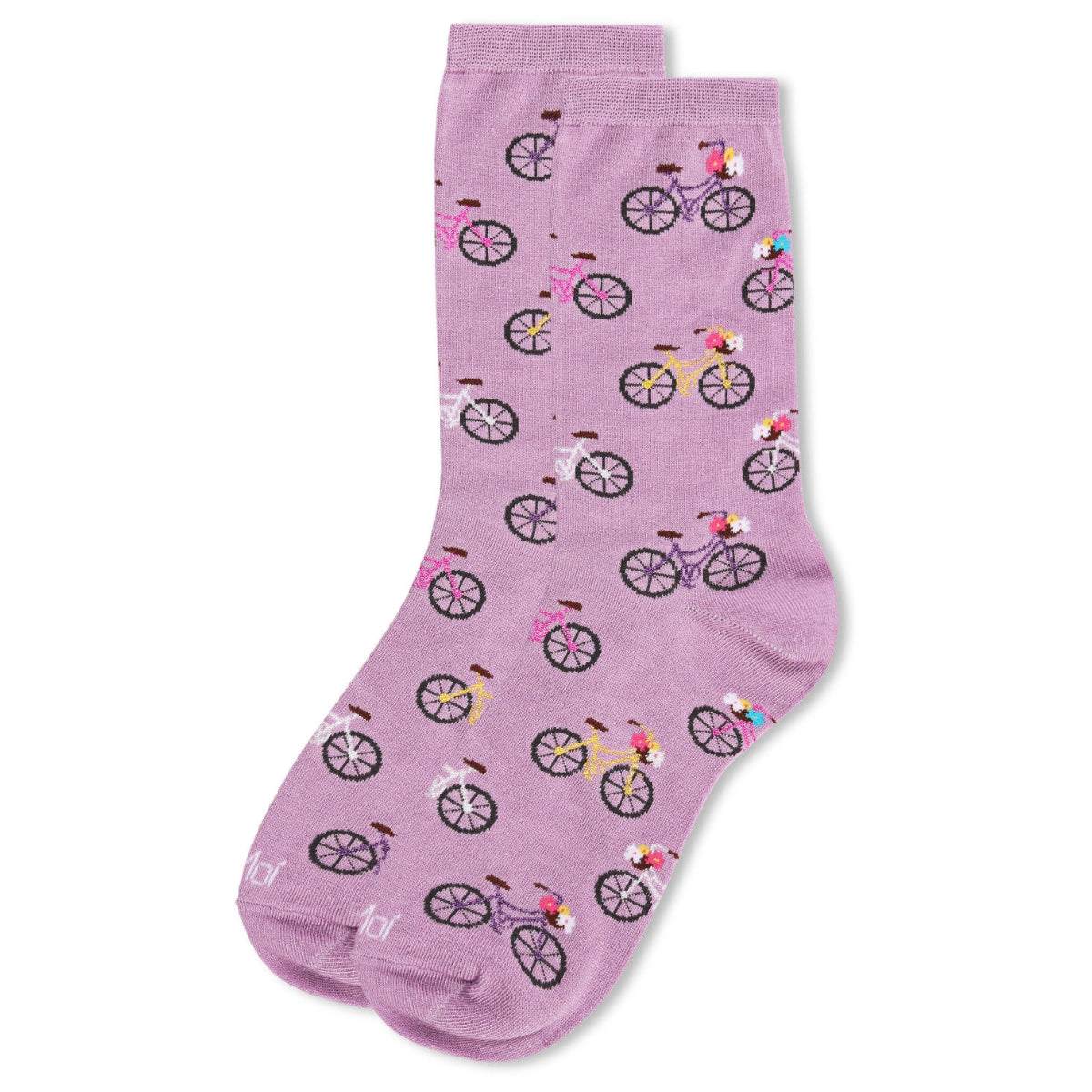 MeMoi Time to Ride Bicycles Bamboo Crew Socks - Multiple Colors