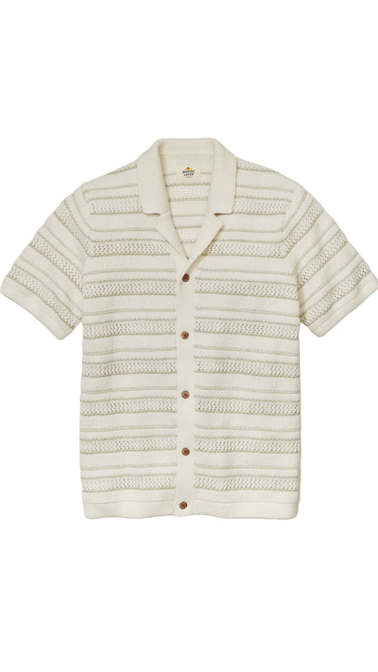 Marine Layer Open Knit Sweater Button Down