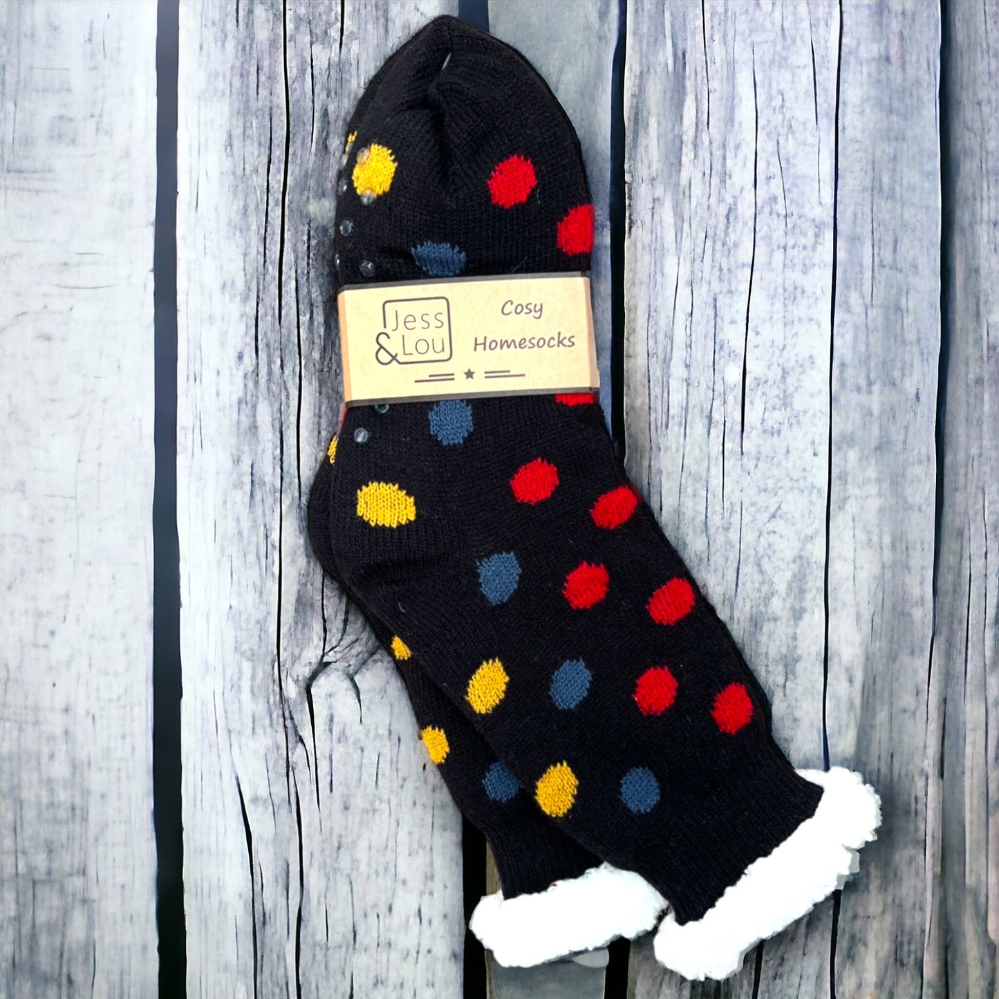 Jess & Lou Splendid Spot Ribbed Socks