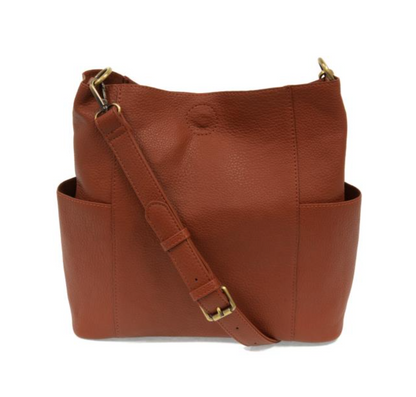 Joy Susan Vegan Leather Kayleigh Side Pocket Bucket Bag  - Multiple Colors