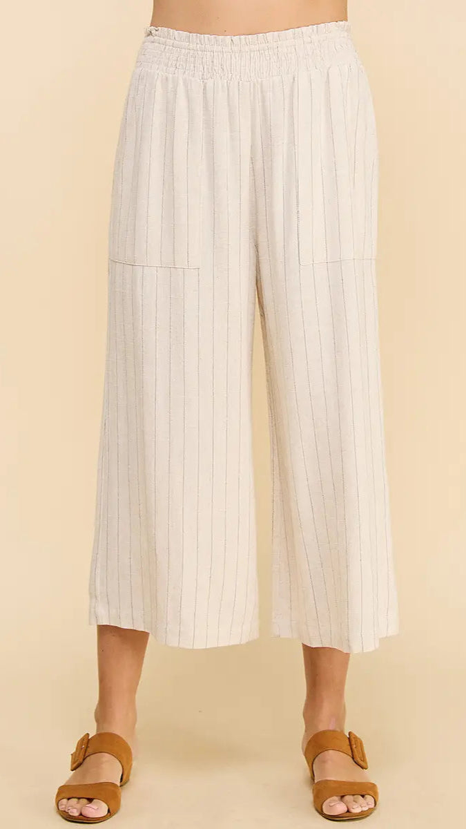 Allie Rose Pinstripe Crop Pant