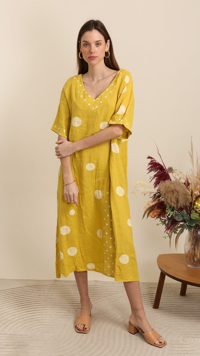 Lea & Luc Printed Linen Dress - Multiple Colors