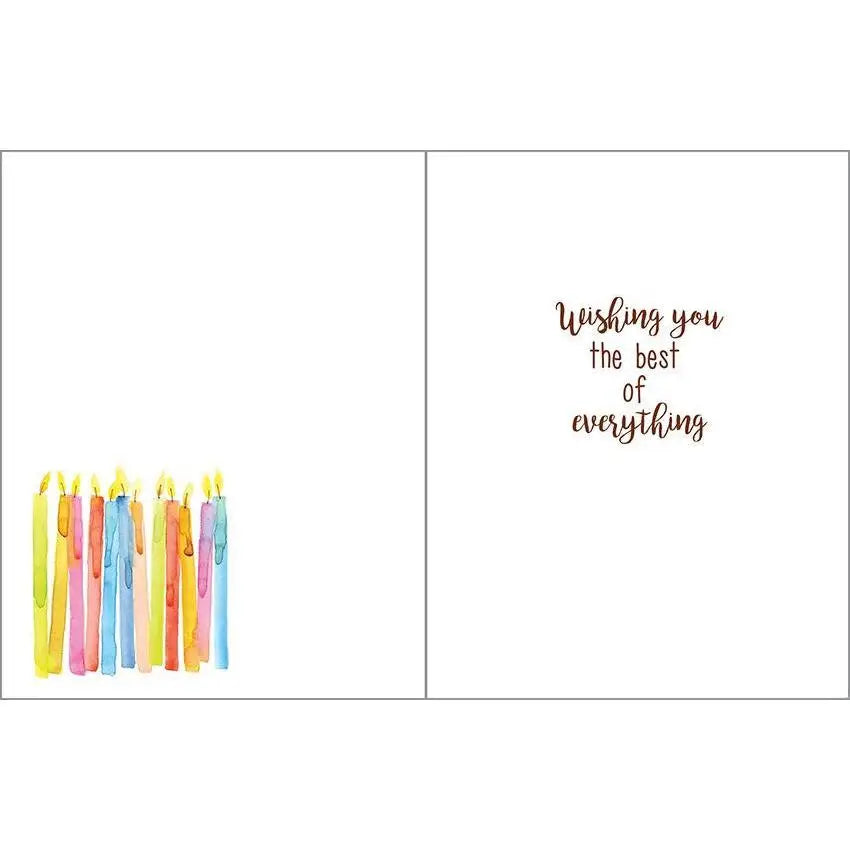 Gina B Designs Birthday Watercolor Candles Card