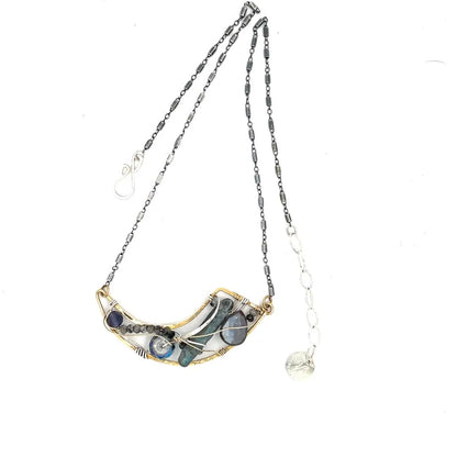 Art By Any Means Kyanite Crescent Necklace