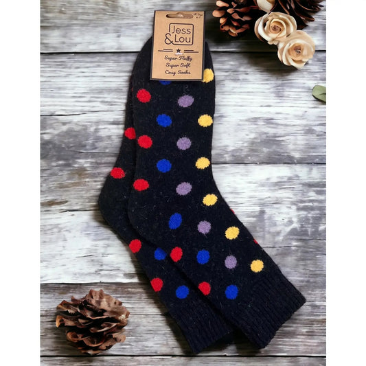 Jess & Lou Splendid Spot Ribbed Socks