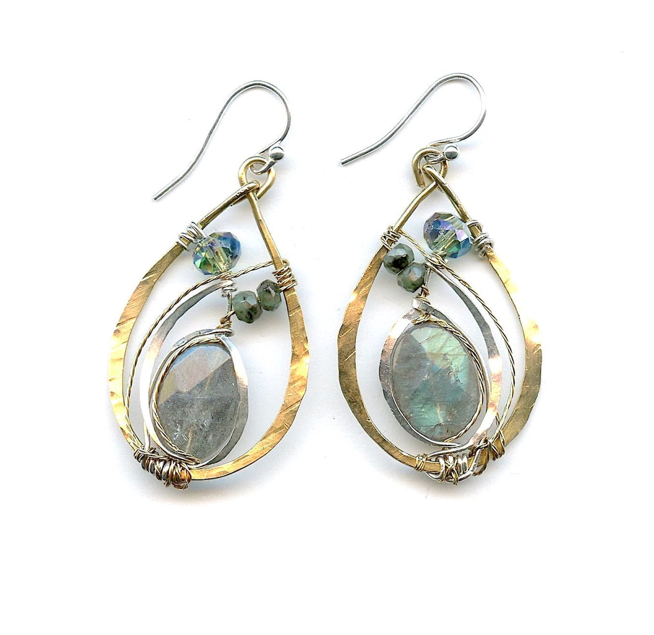 Art By Any Means Labradorite Leaf Earrings