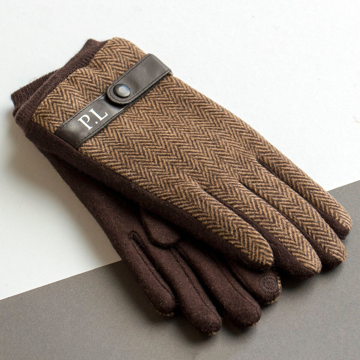 Studio Hop Men's Merino Wool Gloves with Strap Detail - Multiple Colors