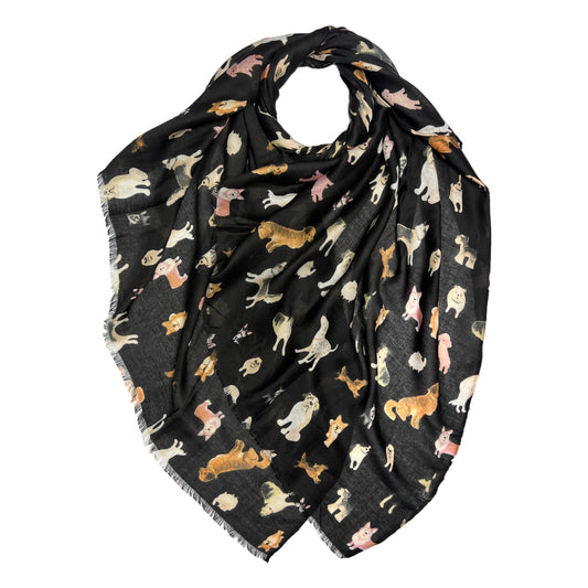 London Scarves Dog Print Scarf