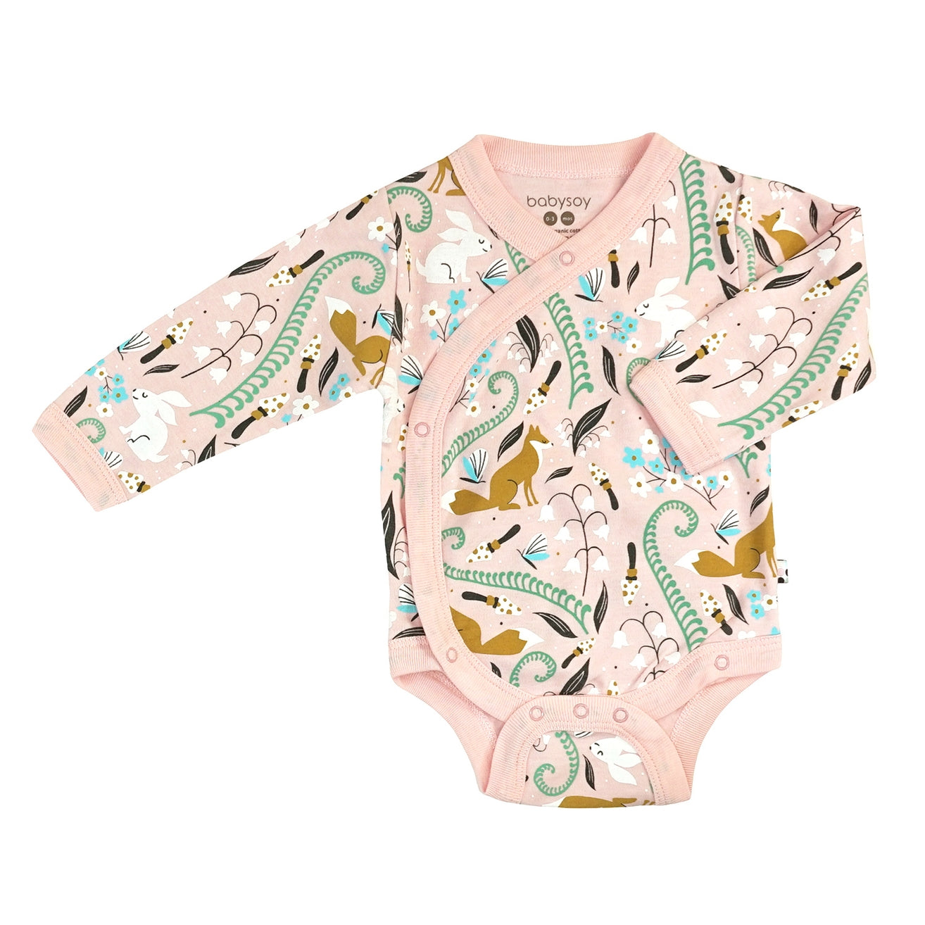 Babysoy Long Sleeve Kimono Bodysuit - Multiple Patterns