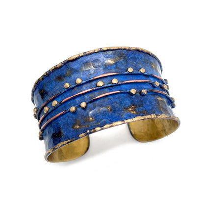 Anju Jewelry Bold Brass Patina Cuff Bracelet - Multiple Colors