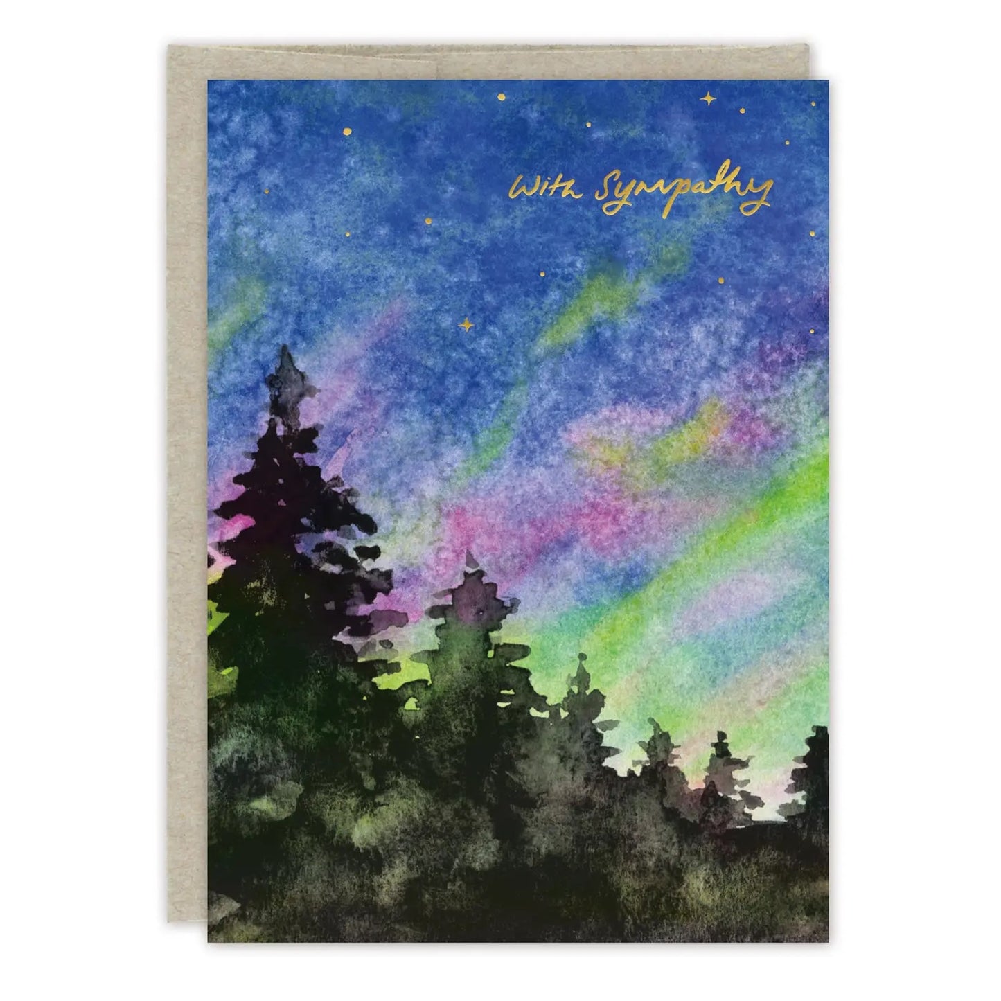 Northern Lights Sympathy Card