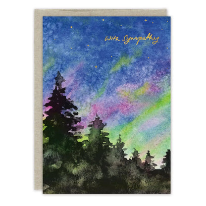 Northern Lights Sympathy Card