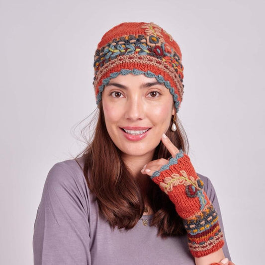 Windhorse Lama Embroidery Beanie - Multiple Colors