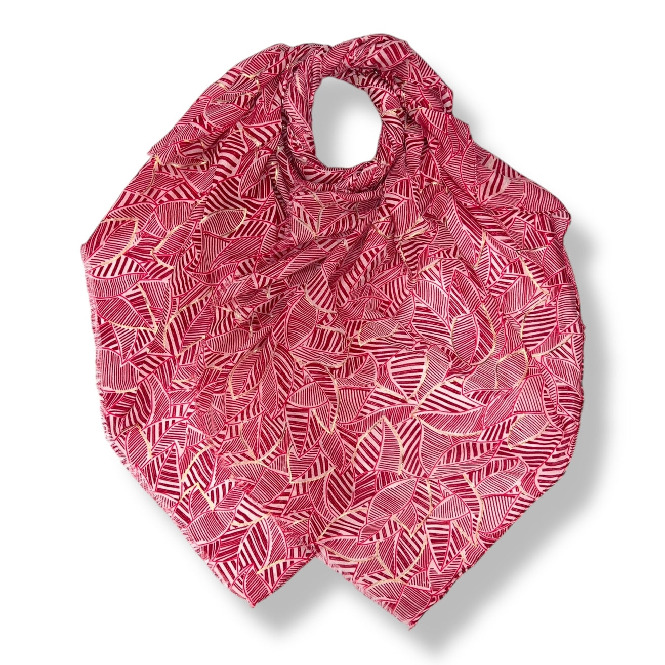 London Scarves Summer Monochrome Leaf Scarf - Multiple Colors