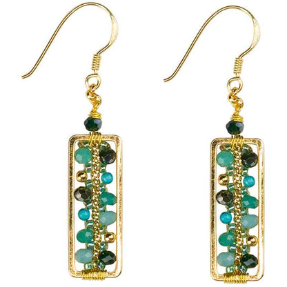 Marquet Willow Rectangle Beaded Earrings - Multiple Colors