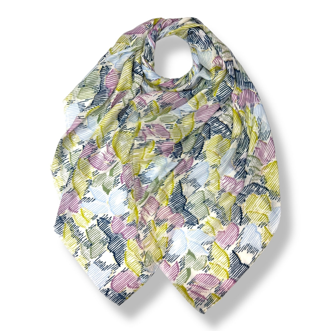 London Scarves Floral Brush Stroke Print Scarf - Multiple Colors