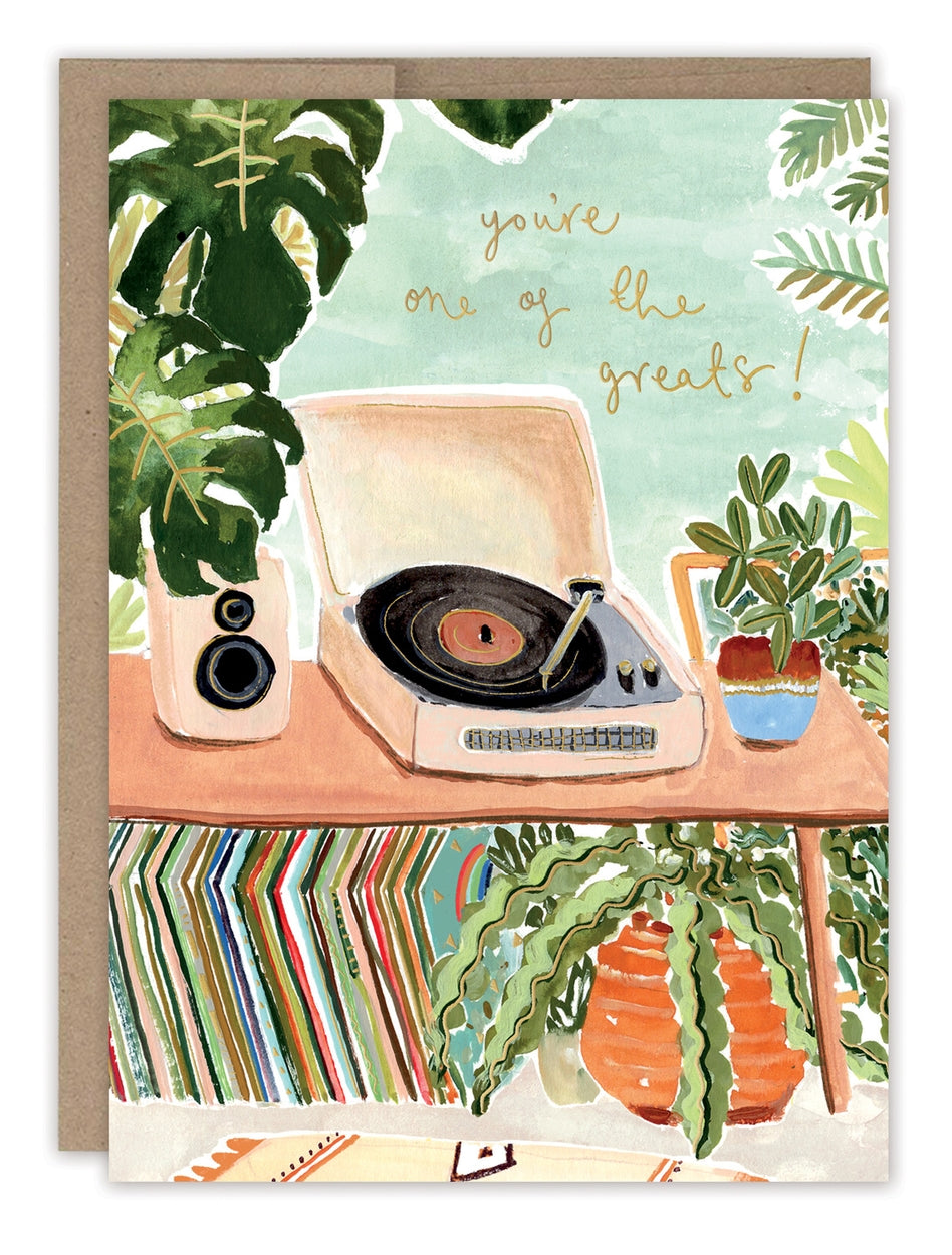 Record Player Birthday Card