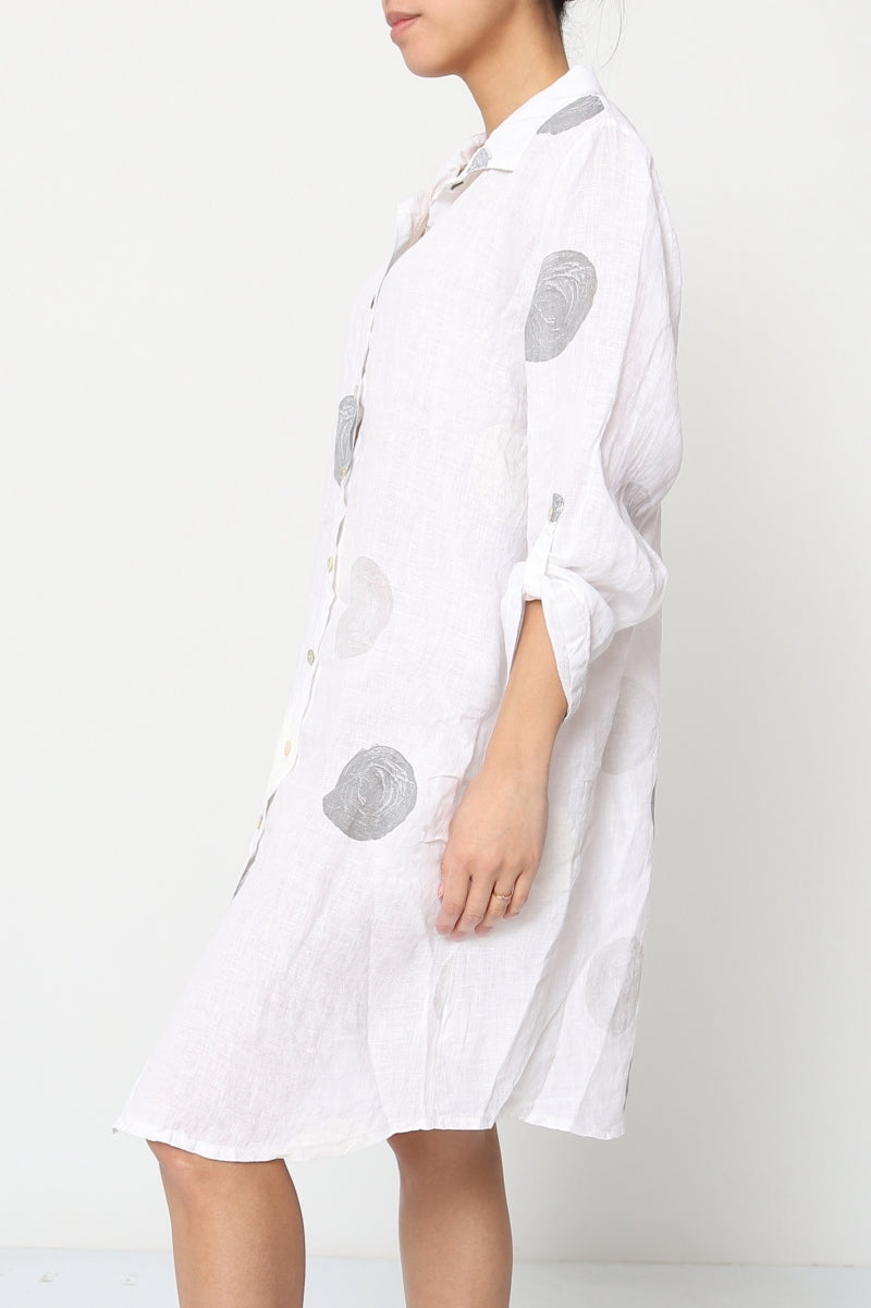 Lea & Luc Linen Printed Shirt Dress - Multiple Colors