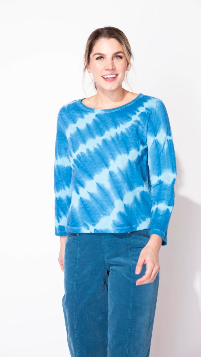 Escape Tie Dye Stepped Hem Boxy Tee - Multiple Colors