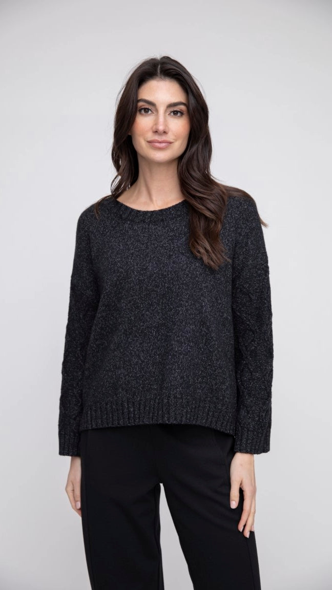 LIV By Habitat Snow Bunny Cable Sleeve Crew- Multiple Colors