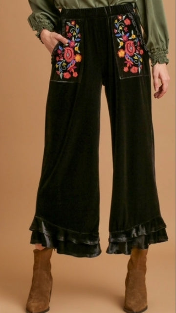 BNS Velvet Wide Leg Pant