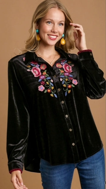 BNS Velvet Embroidery Shirt