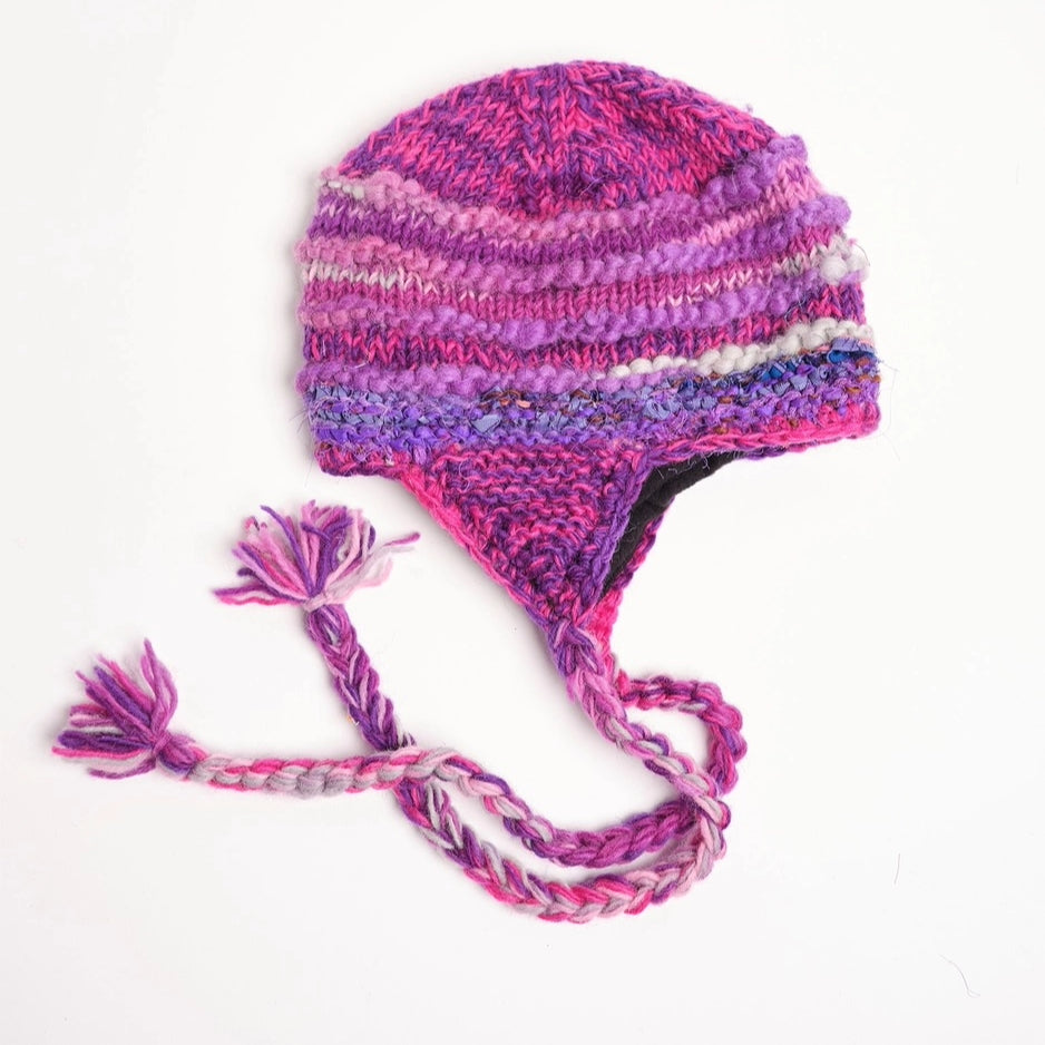 Windhorse Kids Recycled Silk/Wool Beanie - Multiple Colors