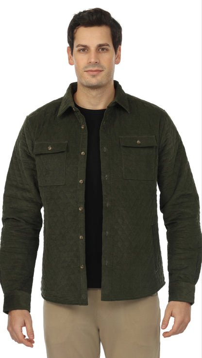 Vustra Quilted Long Sleeve Shirt Jacket