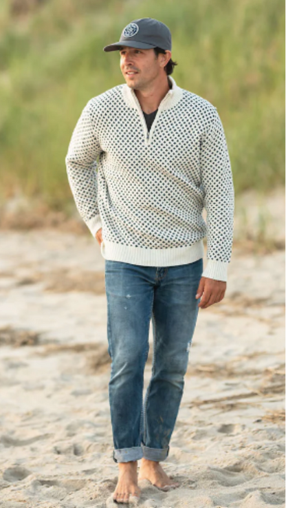 Long Wharf Edgartown Seawell Quarter Zip Sweater