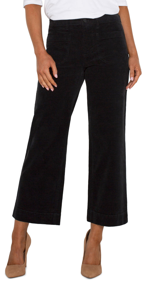 Liverpool Corduroy Crop Wide Leg Pant