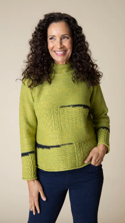 Habitat Harvest Tweed Mixed Cable Stitch Pullover - Multiple Colors