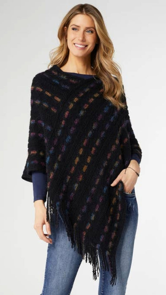 CoCo + Carmen Emily Brushed Poncho with Fringe