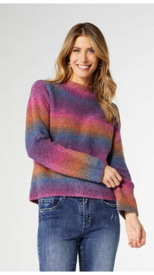 CoCo + Carmen Rachel Fuzzy Ombre Sweater