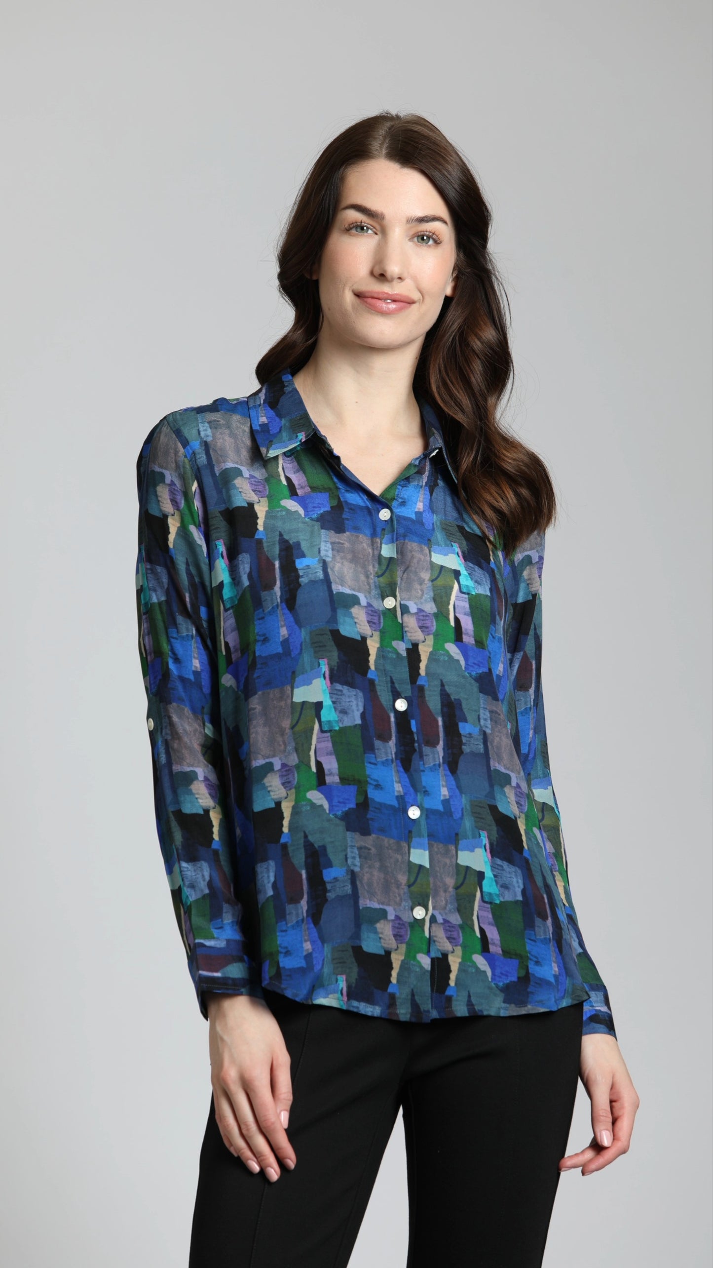 APNY Button Up with Roll Up Sleeve - Multiple Colors